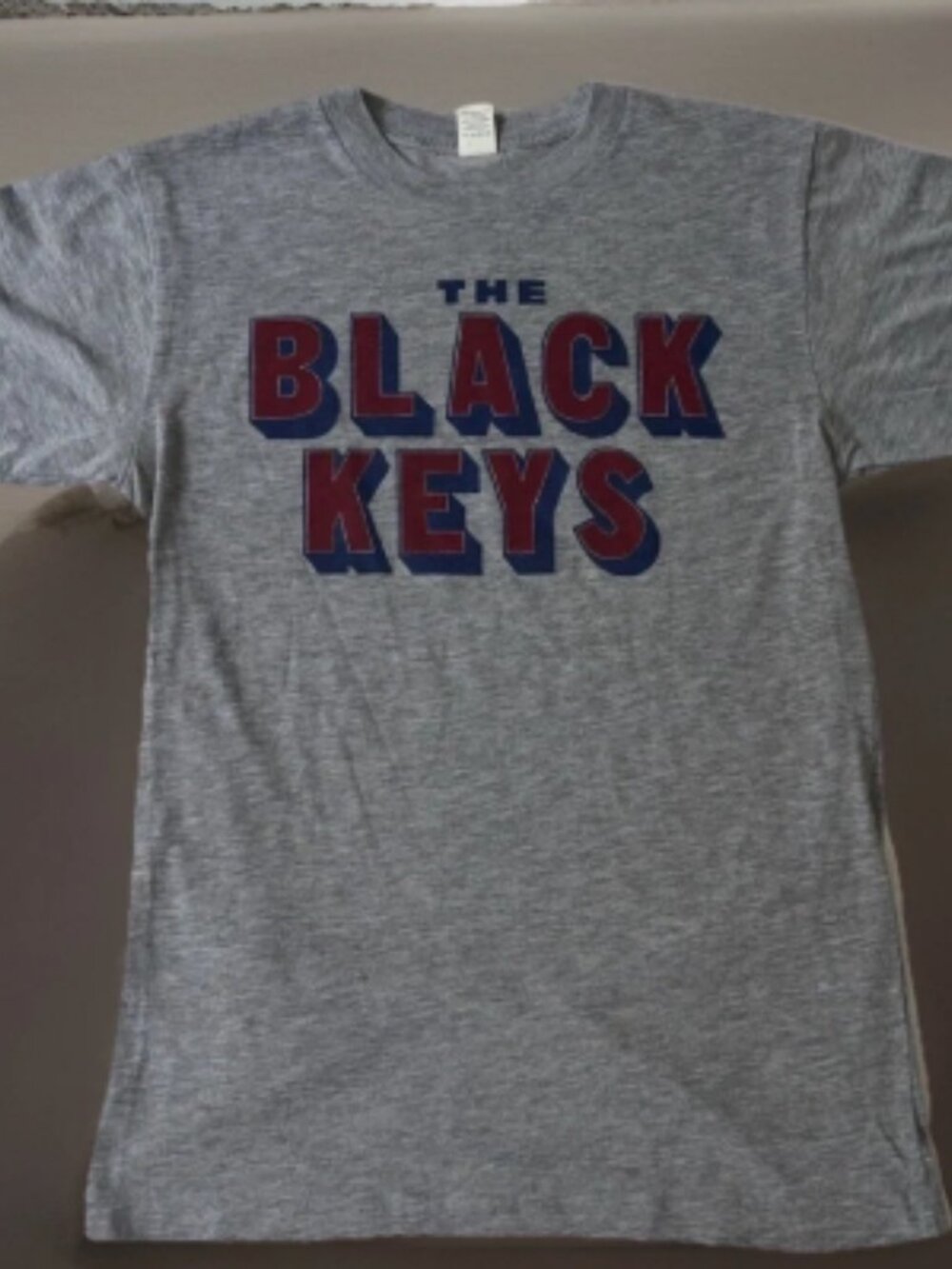 Rare The Black Keys Band 3D Logo Concert Tour Shirt Adult Size S Gray Official